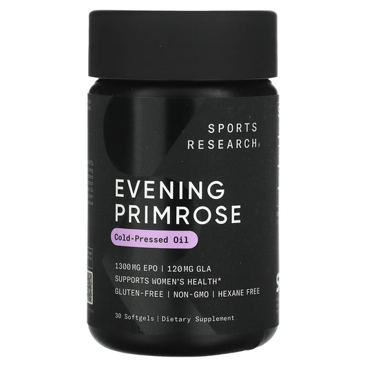 Sports Research, Evening Primrose, 1,300 mg, 30 Softgels - Image 1