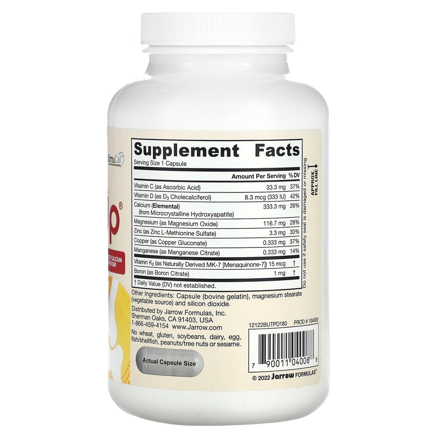 <strong>Jarrow Formulas BoneUp 3 Per Day</strong> 1,000 mg Calcium Supplements for Bone Health - Image 2
