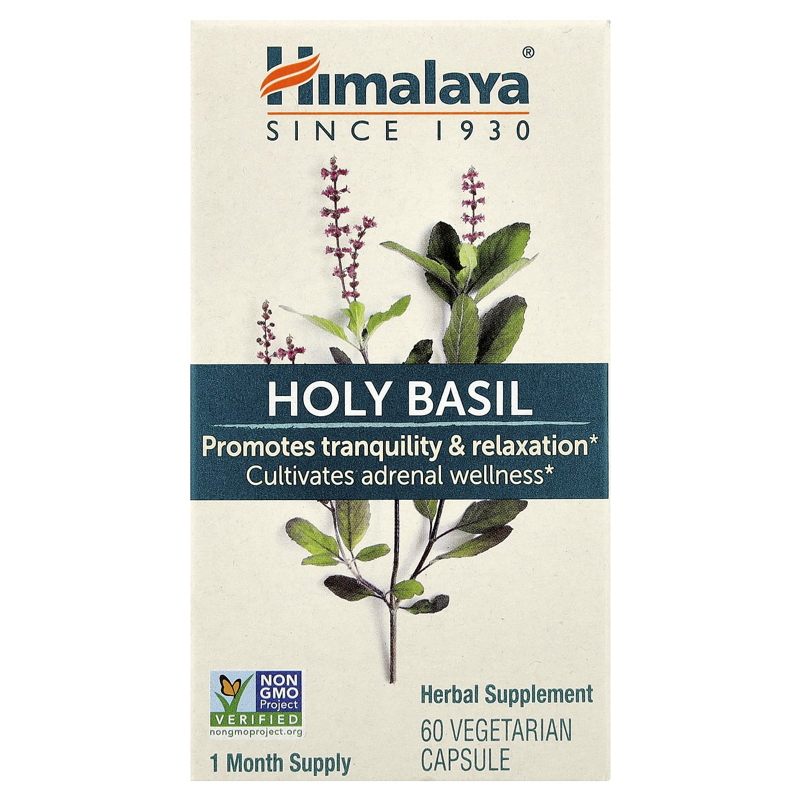 Himalaya Holy Basil 60 Capsules - Stress Relief & Relaxation - Image 1