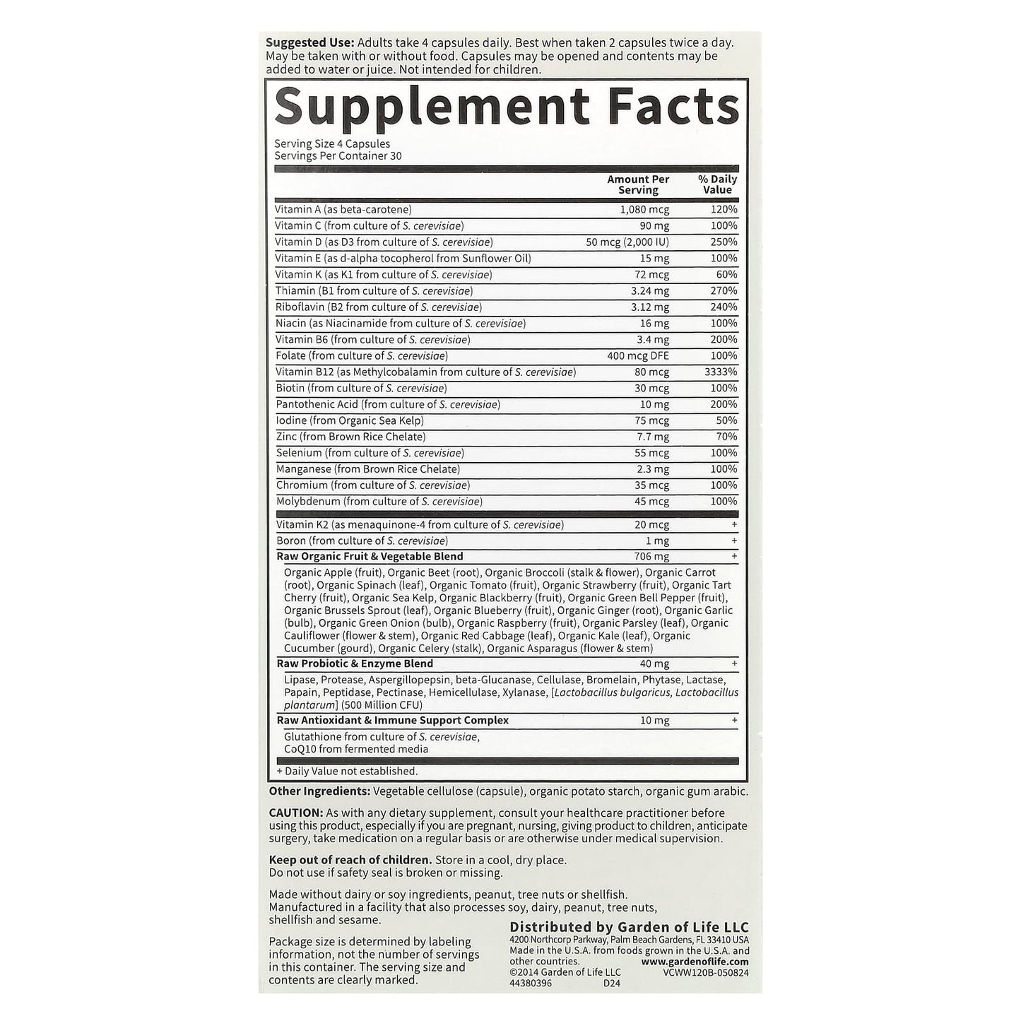Whole Food Multivitamin for Women Over 50 - Garden of Life - Image 2