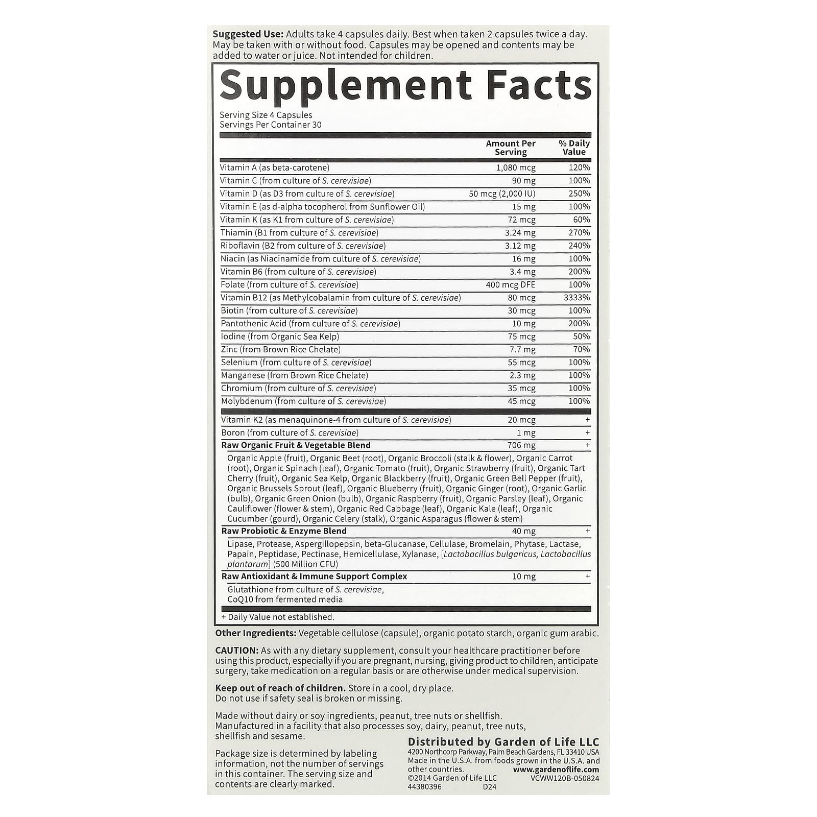 Whole Food Multivitamin for Women Over 50 - Garden of Life - Image 2