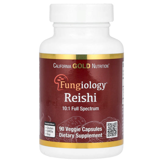 California Gold Nutrition Organic Reishi Mushroom Supplement, 90 Capsules - Image 1