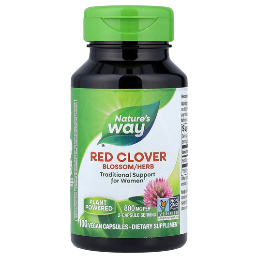 Nature's Way, Red Clover Blossom/Herb, 100 Vegan Capsules (400 mg per Capsule) - Image 1