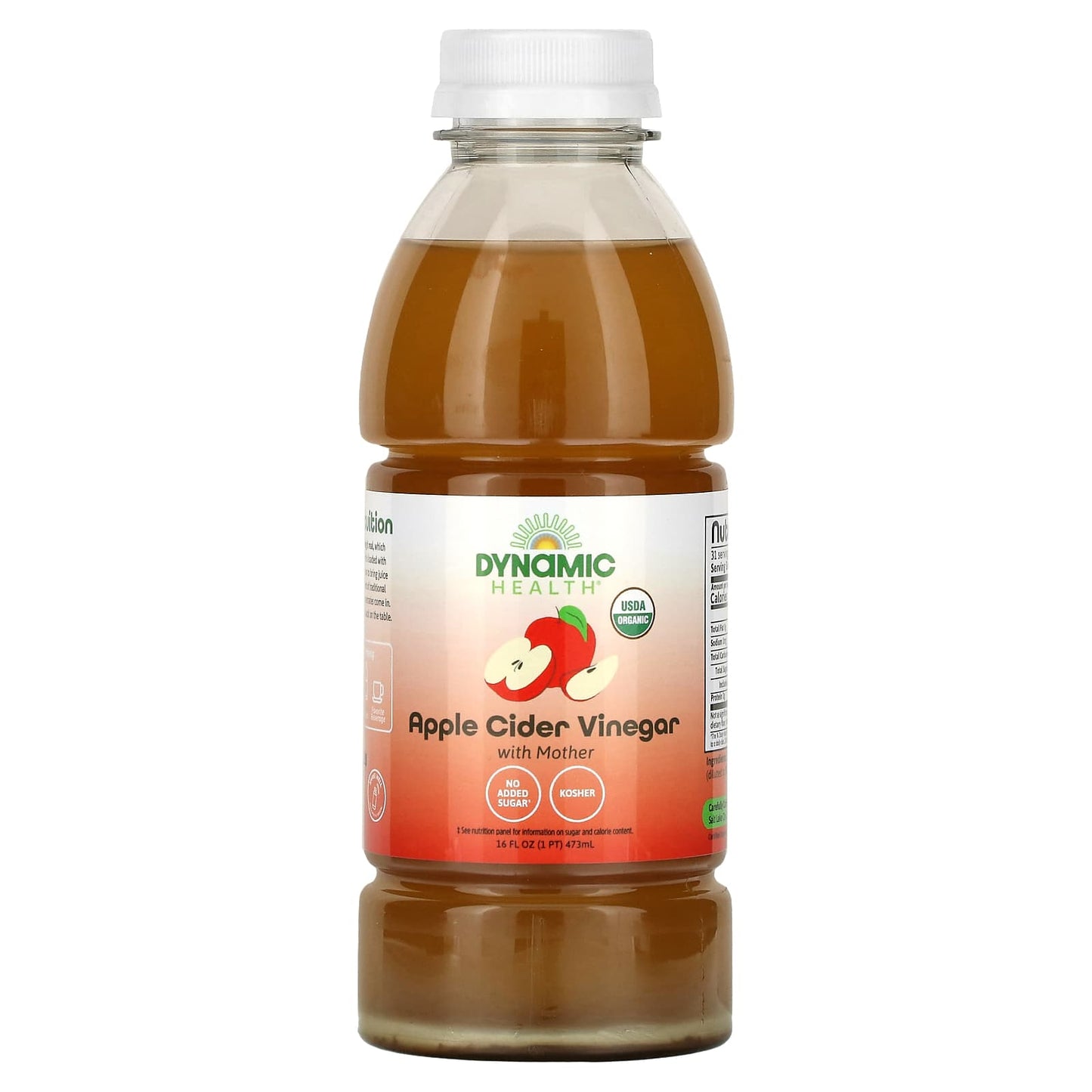 Apple Cider Vinegar with Mother, USDA Organic, 16 fl oz - Image 1