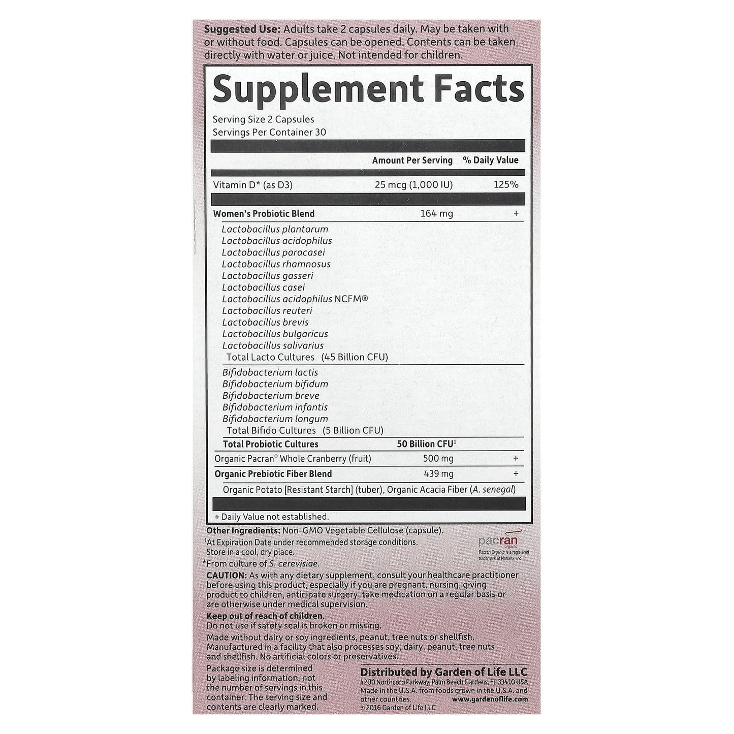 Dr. Formulated Probiotics for Urinary Tract & Immune Support - 60 Capsules - Image 2