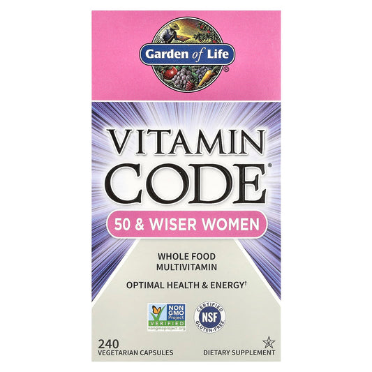 Garden of Life Vitamin Code for Women Over 50, 240 Capsules - Image 1