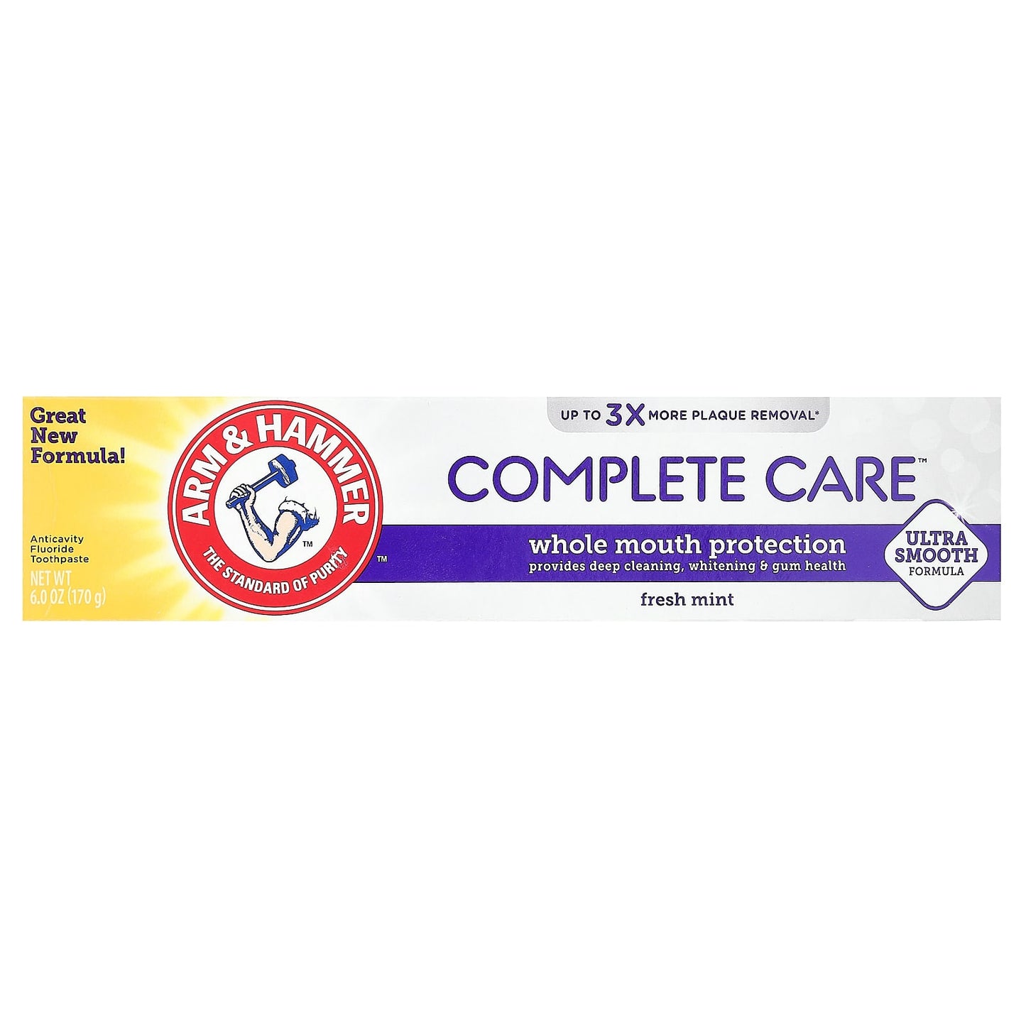 Arm & Hammer CompleteCare Fresh Mint Toothpaste, 6 oz, 3X Plaque Removal - Image 2