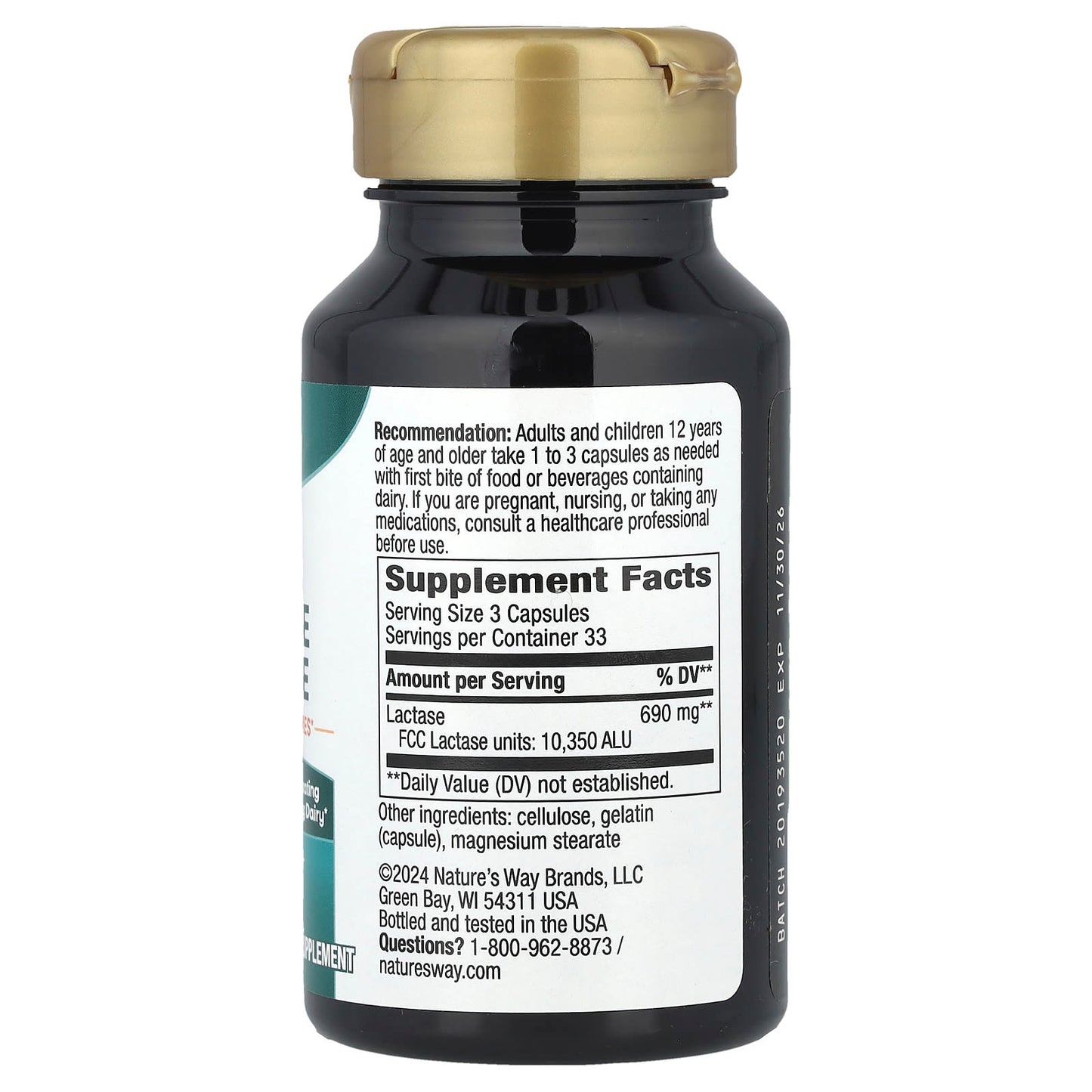 Nature's Way, Lactose Defense, 690 mg, 100 Capsules (230 mg per Capsule) - Image 2