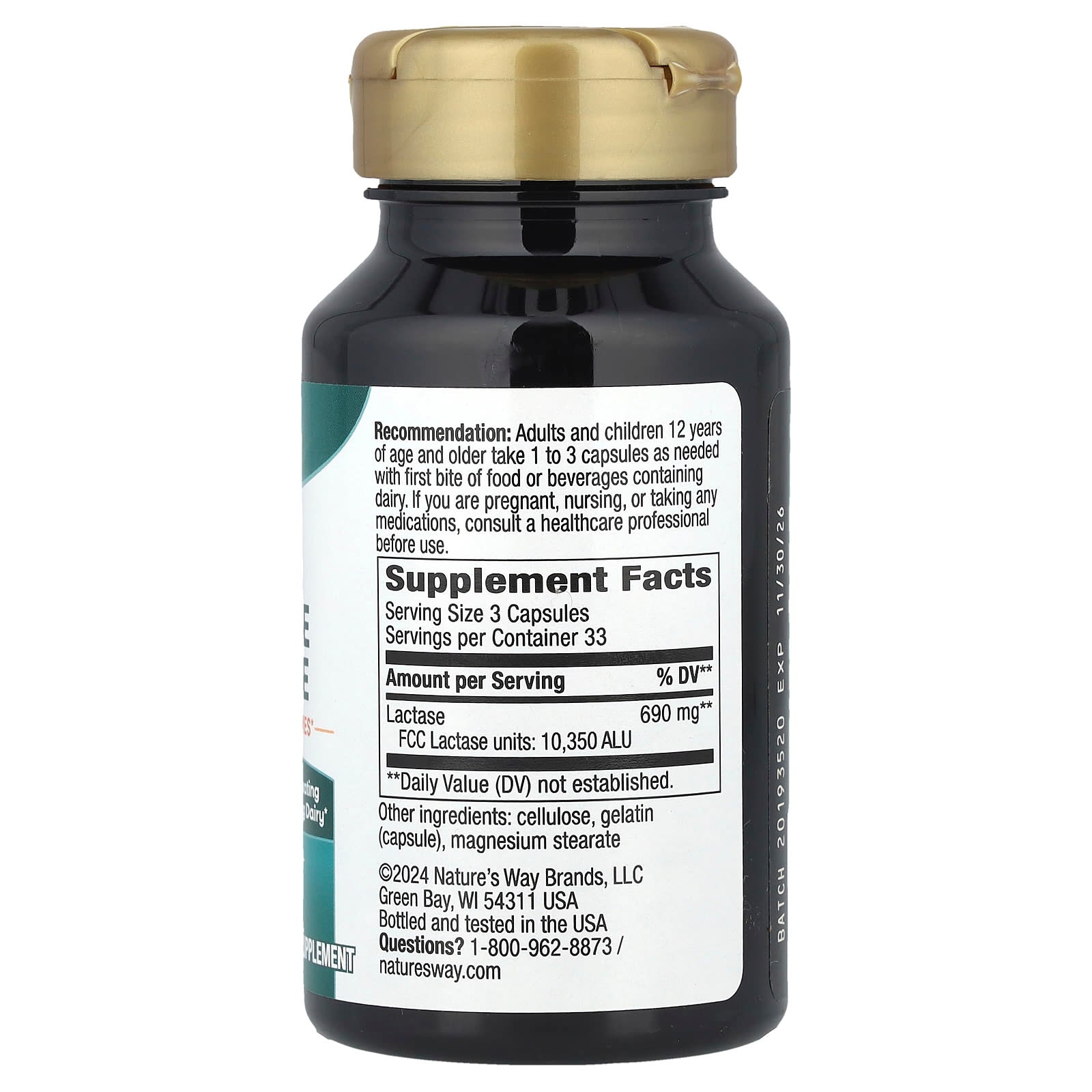 Nature's Way, Lactose Defense, 690 mg, 100 Capsules (230 mg per Capsule) - Image 2
