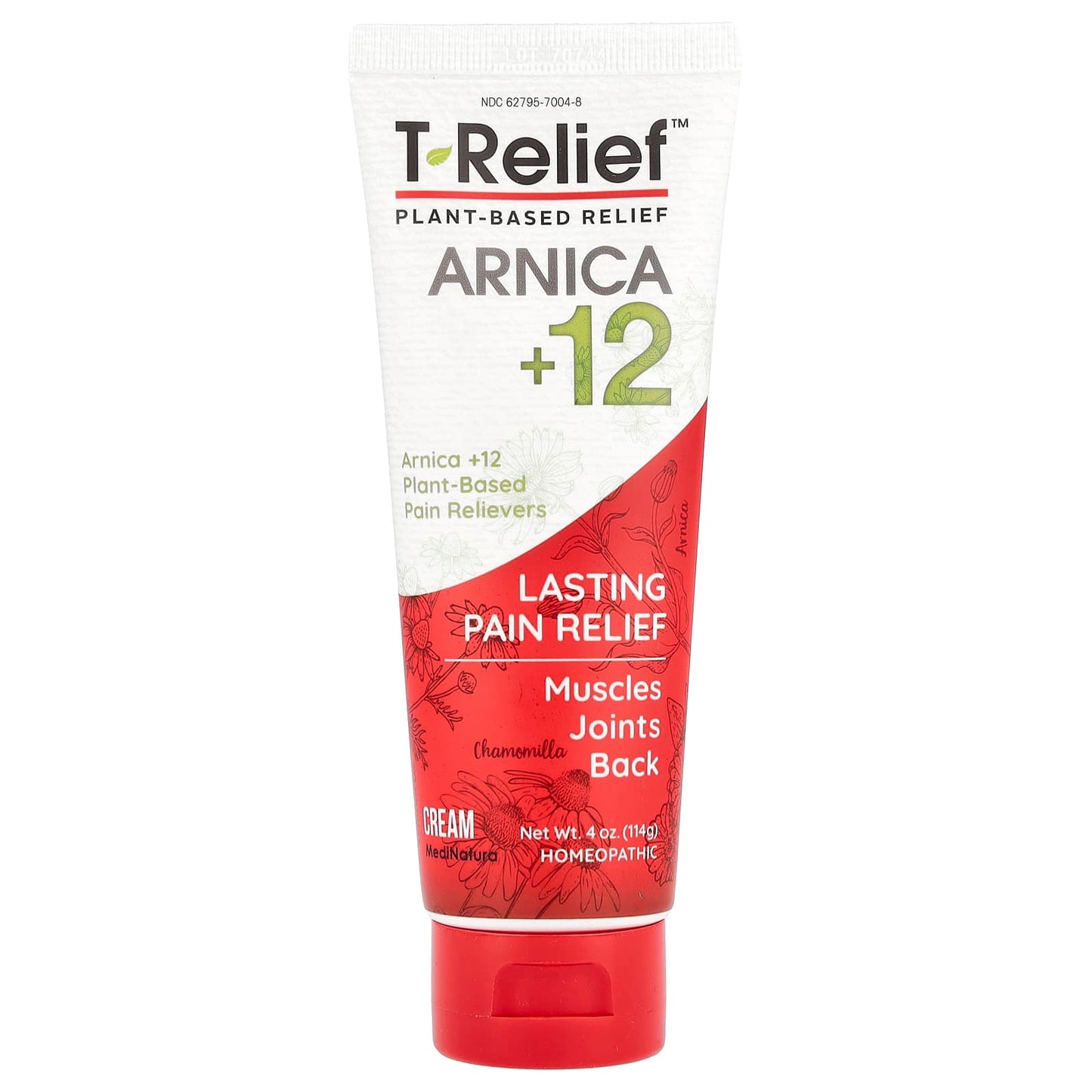 MediNatura, T-Relief™, Arnica +12, Plant-Based Relief Cream, 4 oz (114 g) - Image 1