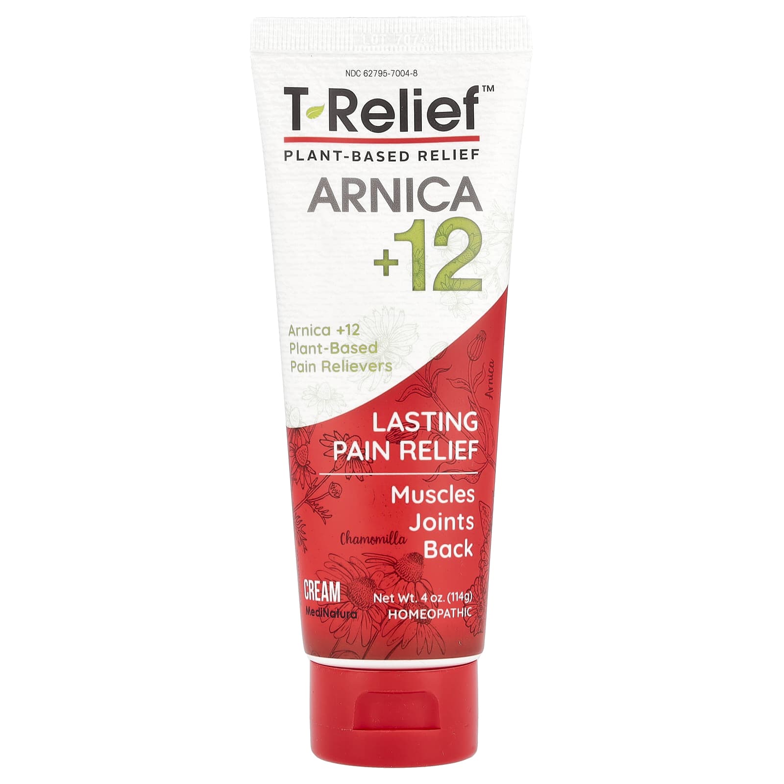 MediNatura, T-Relief™, Arnica +12, Plant-Based Relief Cream, 4 oz (114 g) - Image 1