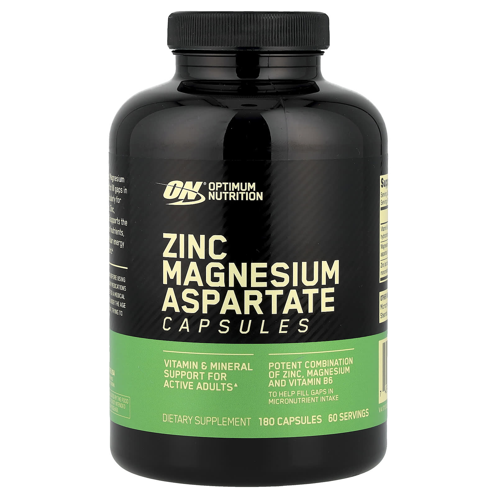 Optimum Nutrition, Zinc Magnesium Aspartate, 180 Capsules - Image 1