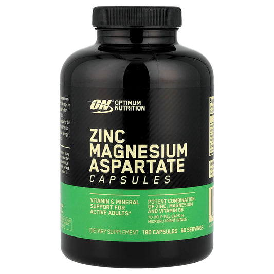 Optimum Nutrition, Zinc Magnesium Aspartate, 180 Capsules - Image 1