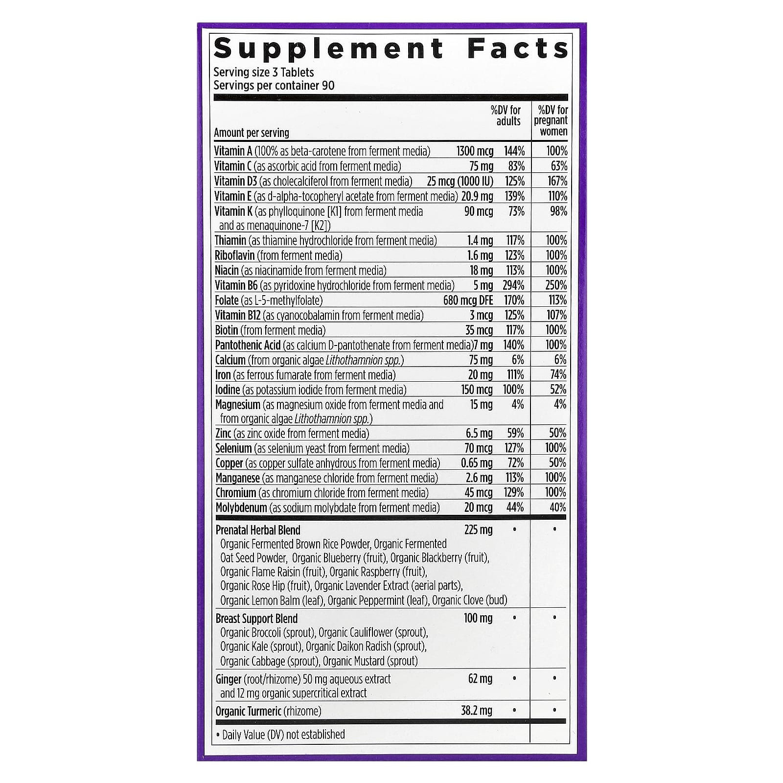 New Chapter, Advanced Perfect Prenatal™ Multivitamin, 270 Vegetarian Tablets - Image 2