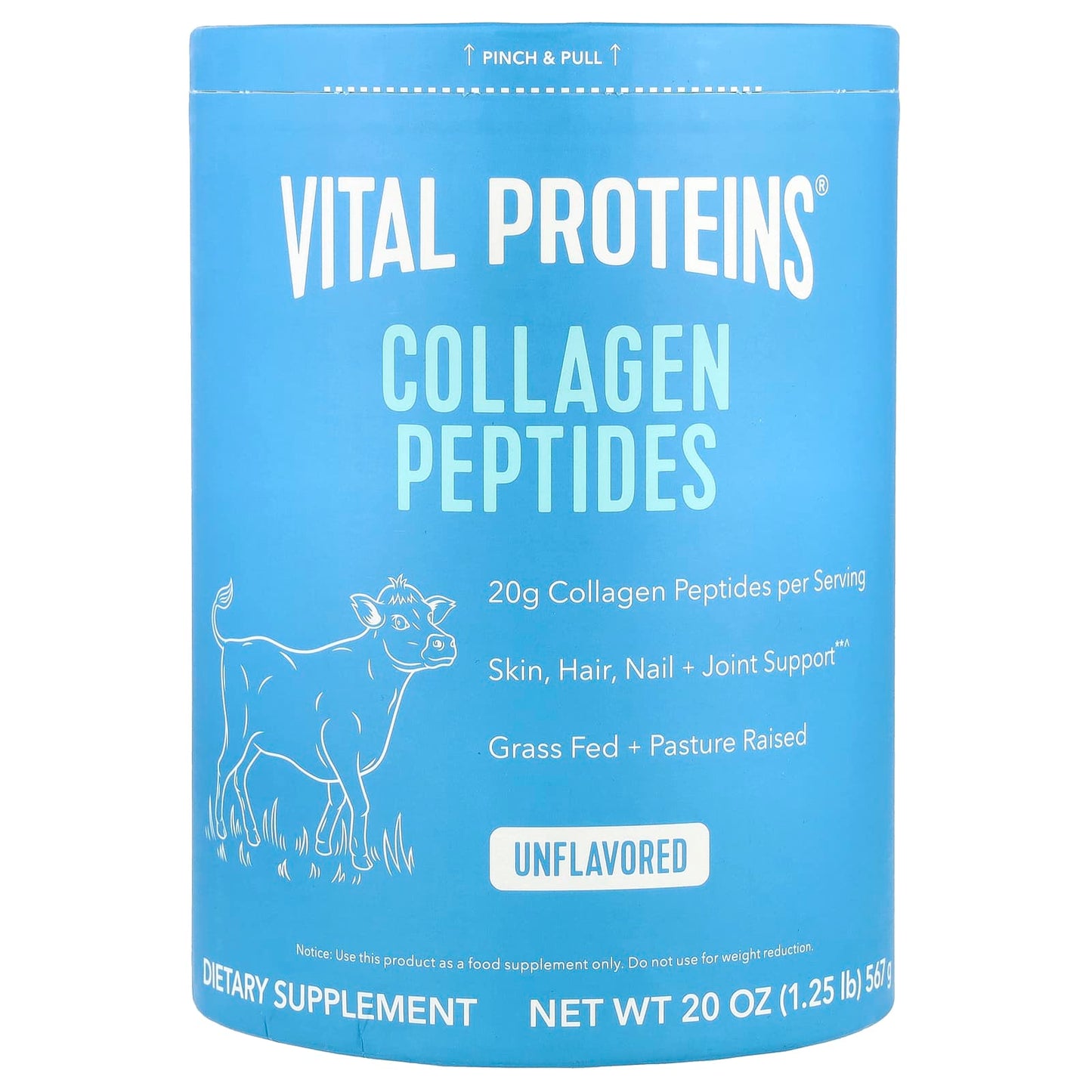 Vital Proteins, Collagen Peptides, Unflavored, 20 oz (567 g) - Image 1