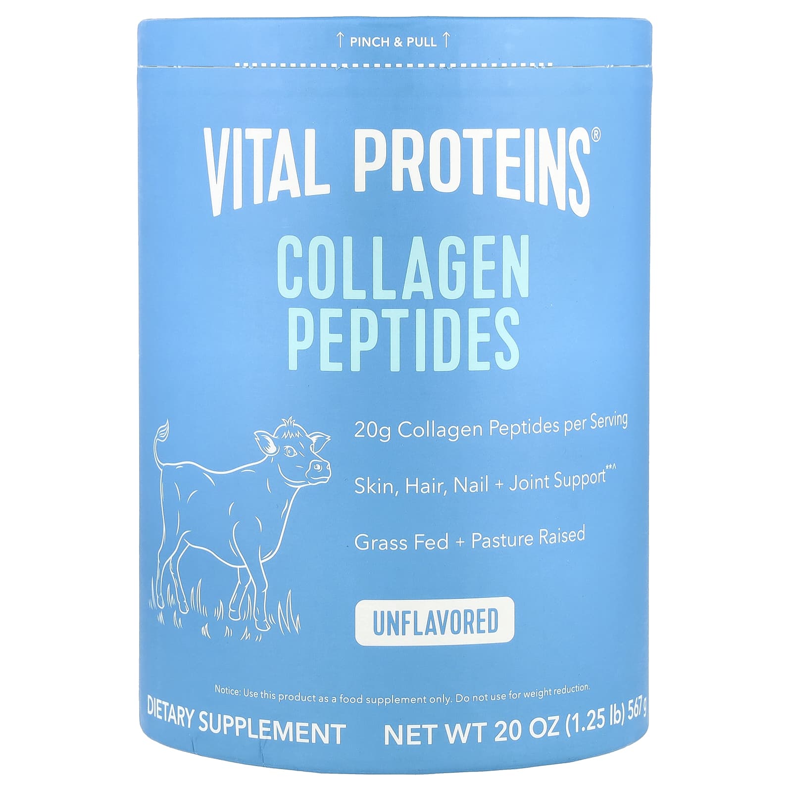 Vital Proteins, Collagen Peptides, Unflavored, 20 oz (567 g) - Image 1