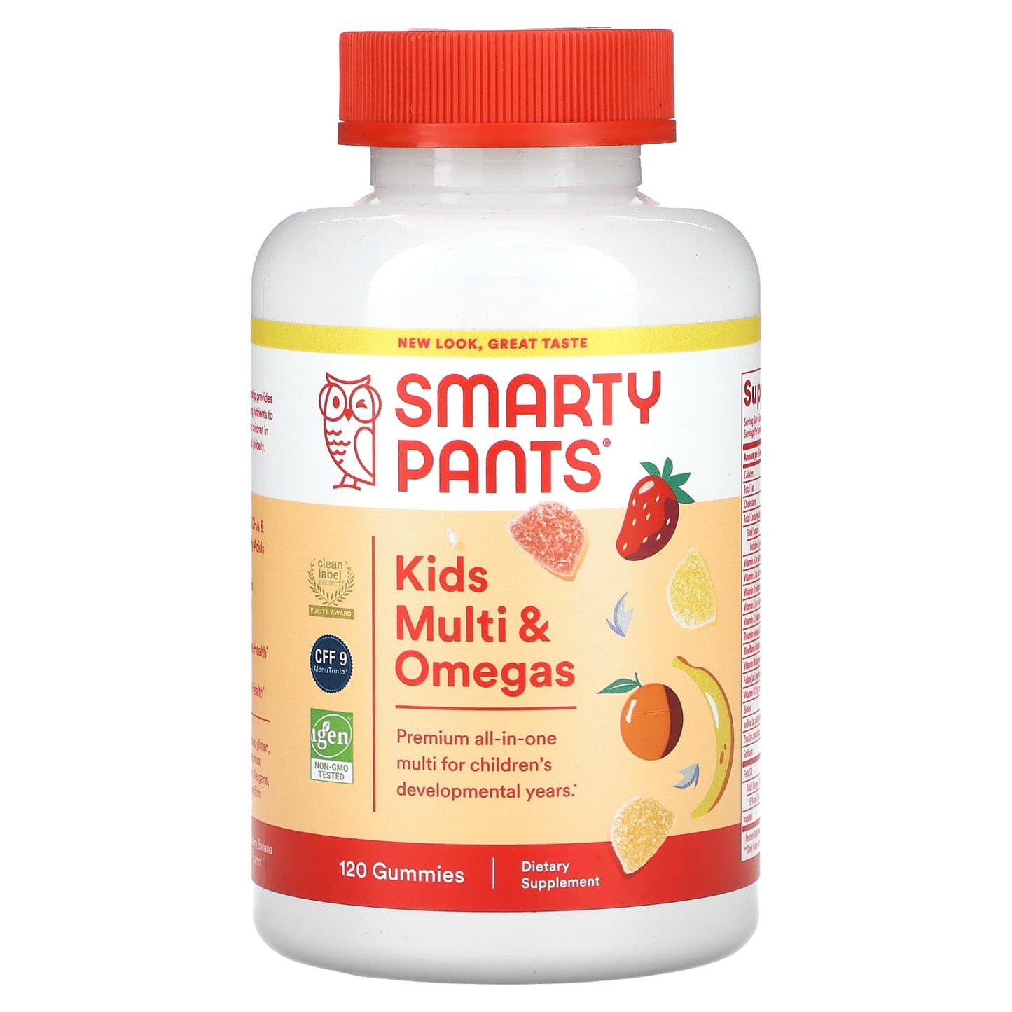 SmartyPants, Kids Multi & Omegas, Lemon, Orange, and Strawberry Banana, 120 Gummies - Image 1