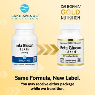 Boost Immunity with California Gold Nutrition Beta Glucan 200mg Capsules