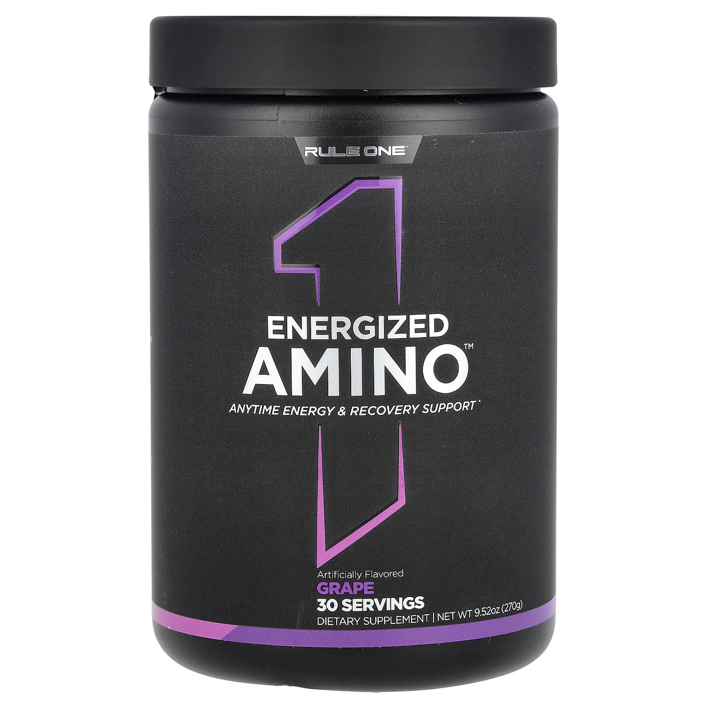 Rule One Proteins, Energized Amino, Grape, 9.52 oz (270 g) - Image 1