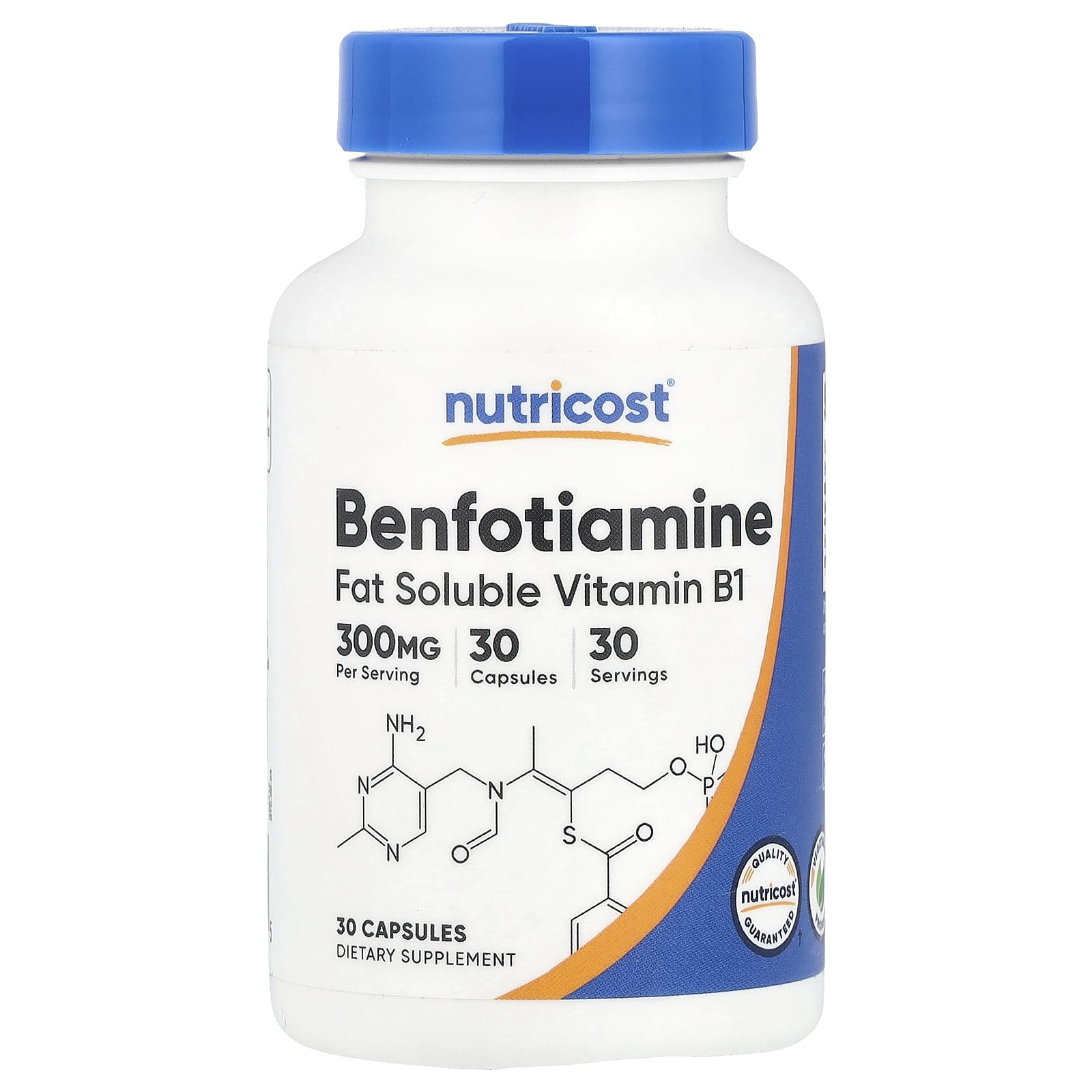 Nutricost, Benfotiamine, 300 mg, 30 Capsules - Image 1