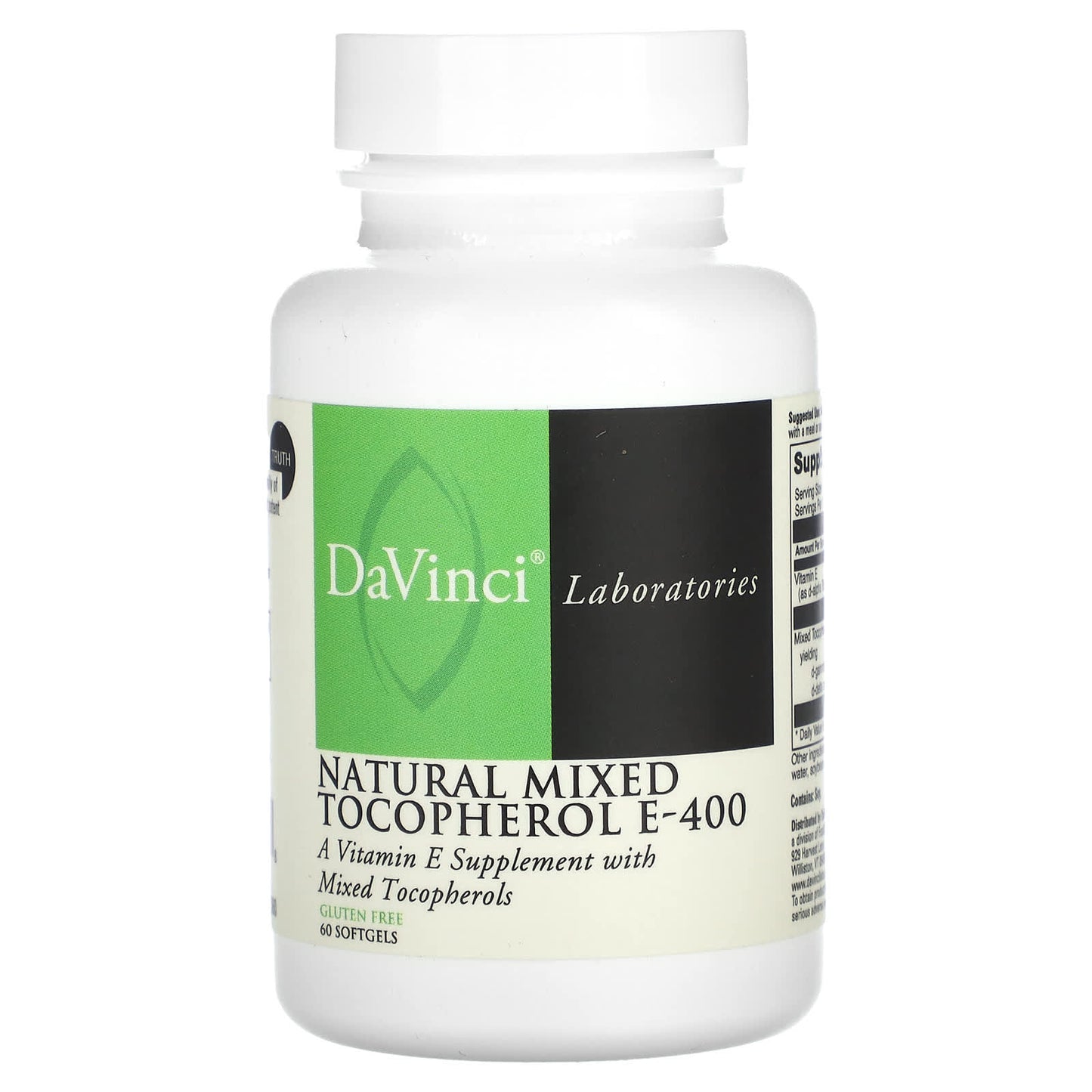 Vitamin E Supplement by DaVinci Laboratories - 60 Softgels - Image 1