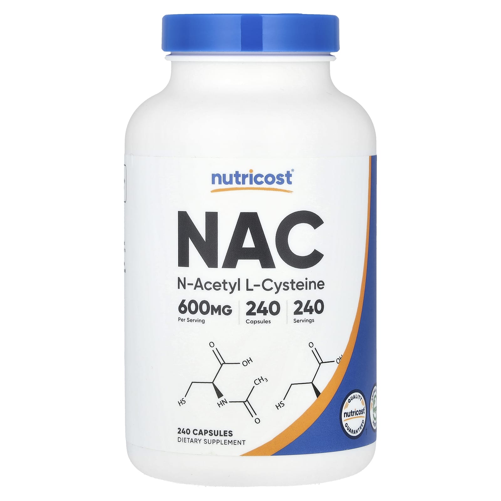 Nutricost, NAC, 600 mg, 240 Capsules - Image 1