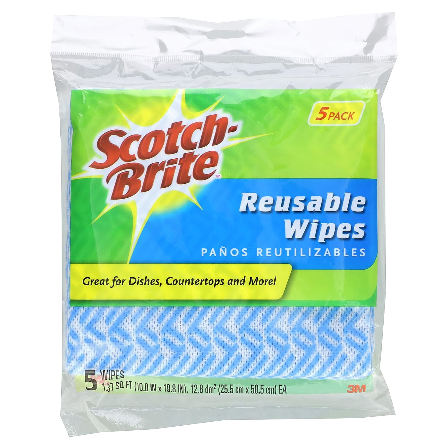 Scotch-Brite, Reusable Wipes, 5 Wipes - Image 1