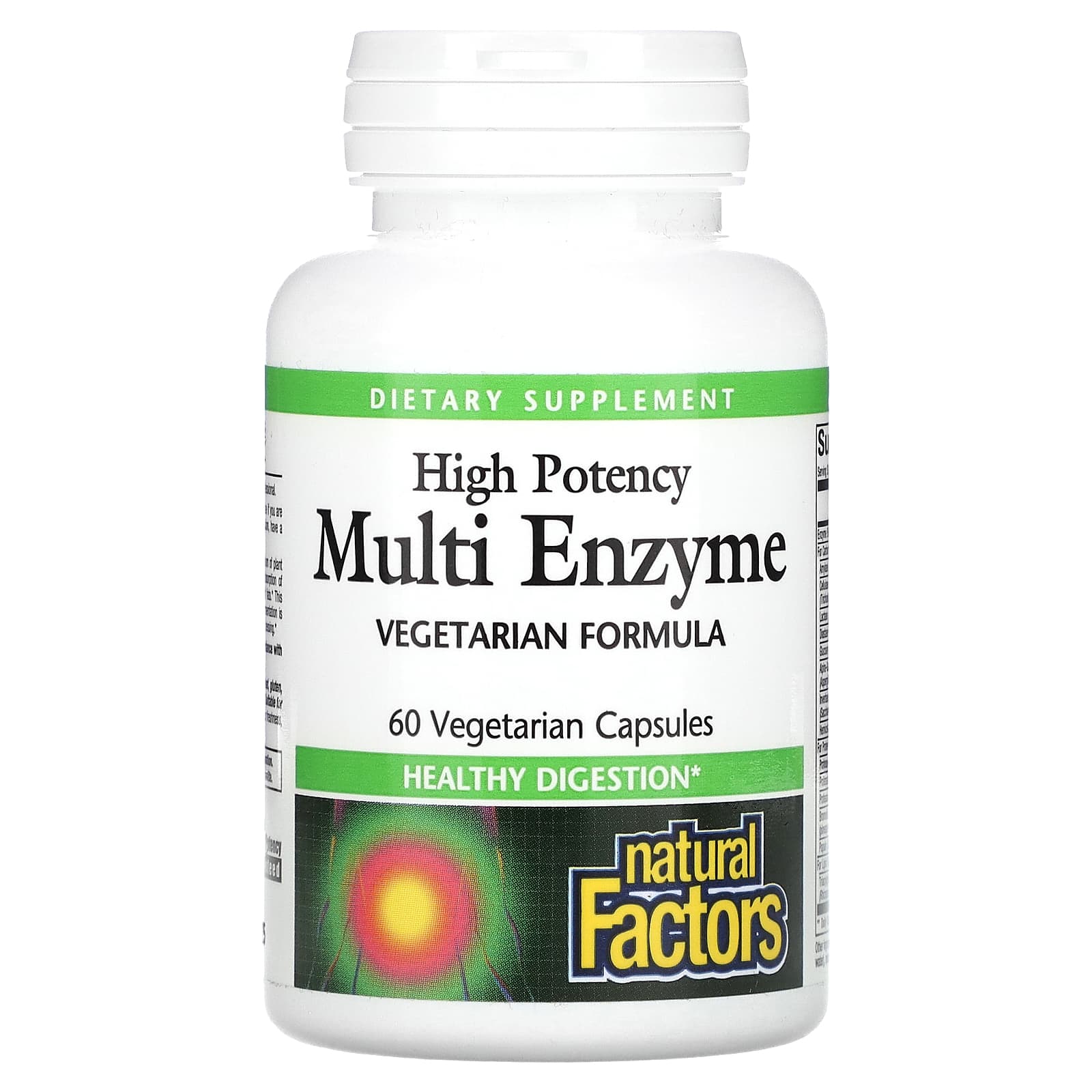 Natural Factors, High Potency Multi Enzyme, 60 Vegetarian Capsules - Image 1
