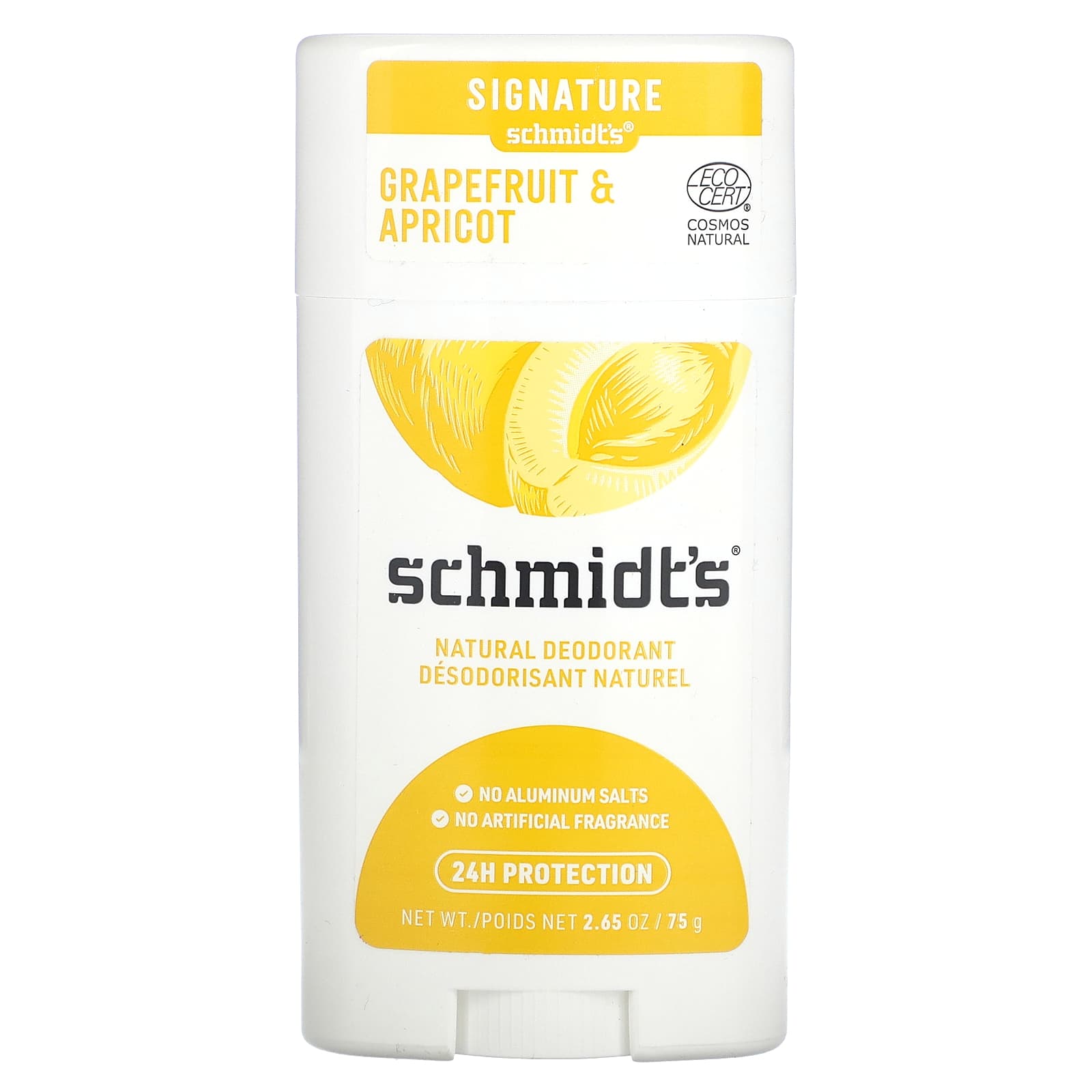 Schmidt's, Natural Deodorant, Grapefruit & Apricot, 2.65 oz (75 g) - Image 1