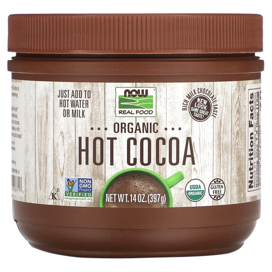 NOW Foods, Organic Hot Cocoa, 14 oz (397 g) - Image 1