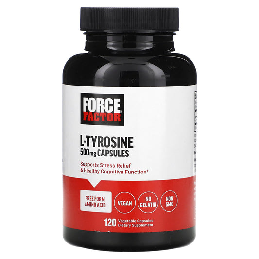 L-Tyrosine Capsules for Stress Relief & Cognitive Function by Force Factor - Image 1
