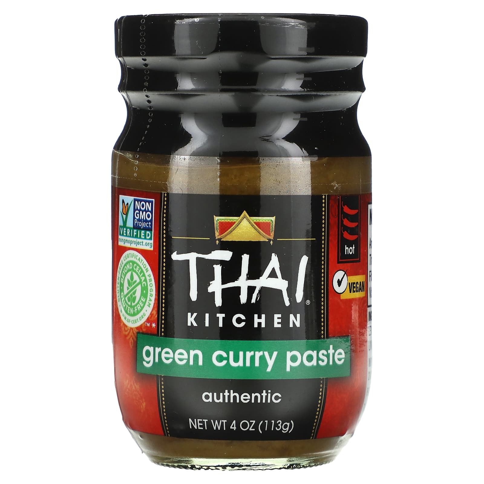 Thai Kitchen, Green Curry Paste, Hot, 4 oz (113 g) - Image 1