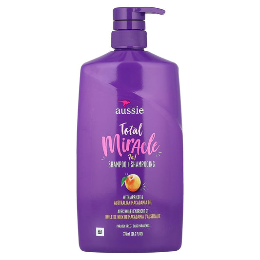 Aussie Total Miracle 7-in-1 Shampoo with Apricot Oil and Macadamia - 26.2 fl oz - Image 1