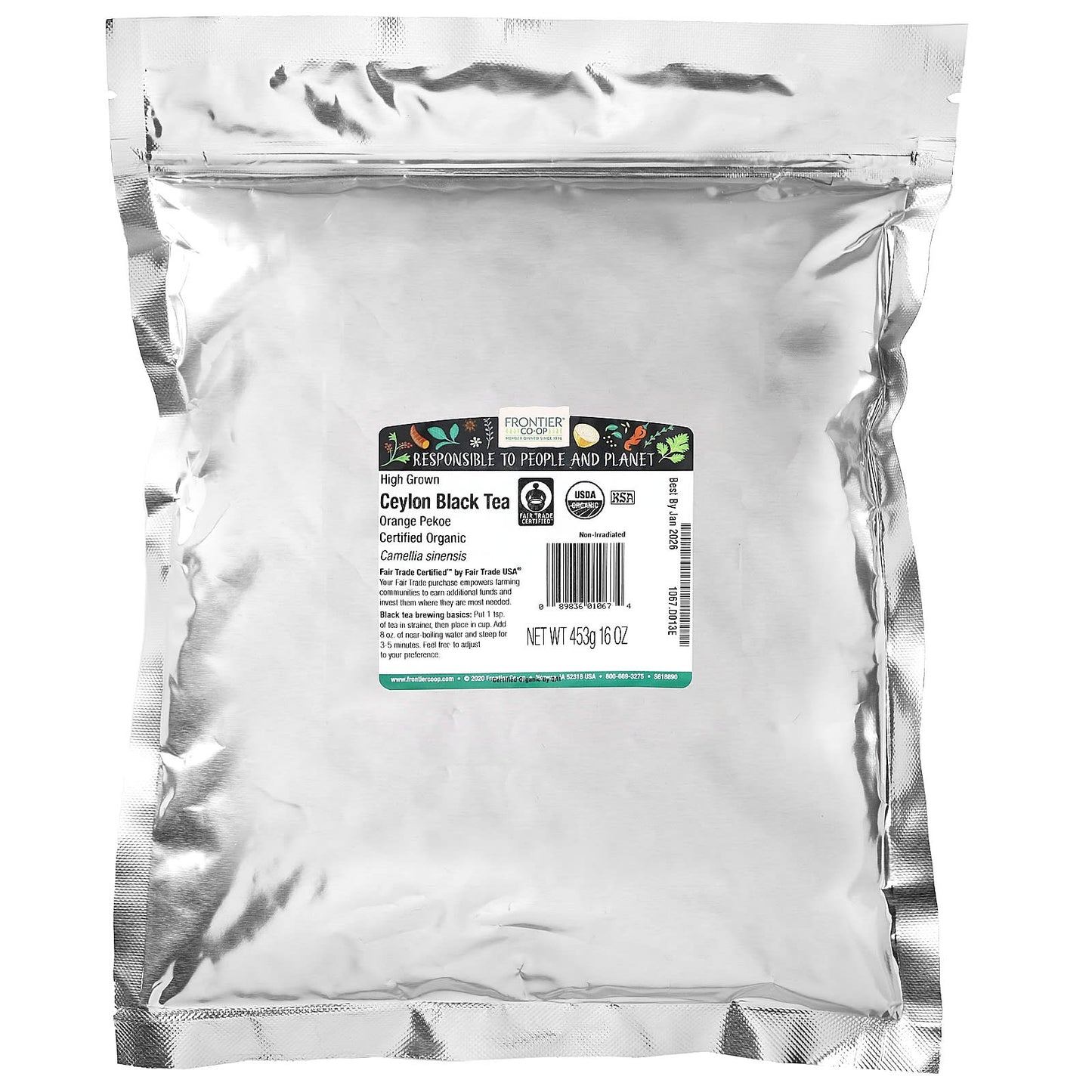 Organic Fair Trade Certified Ceylon Black Tea 16 oz - Image 2