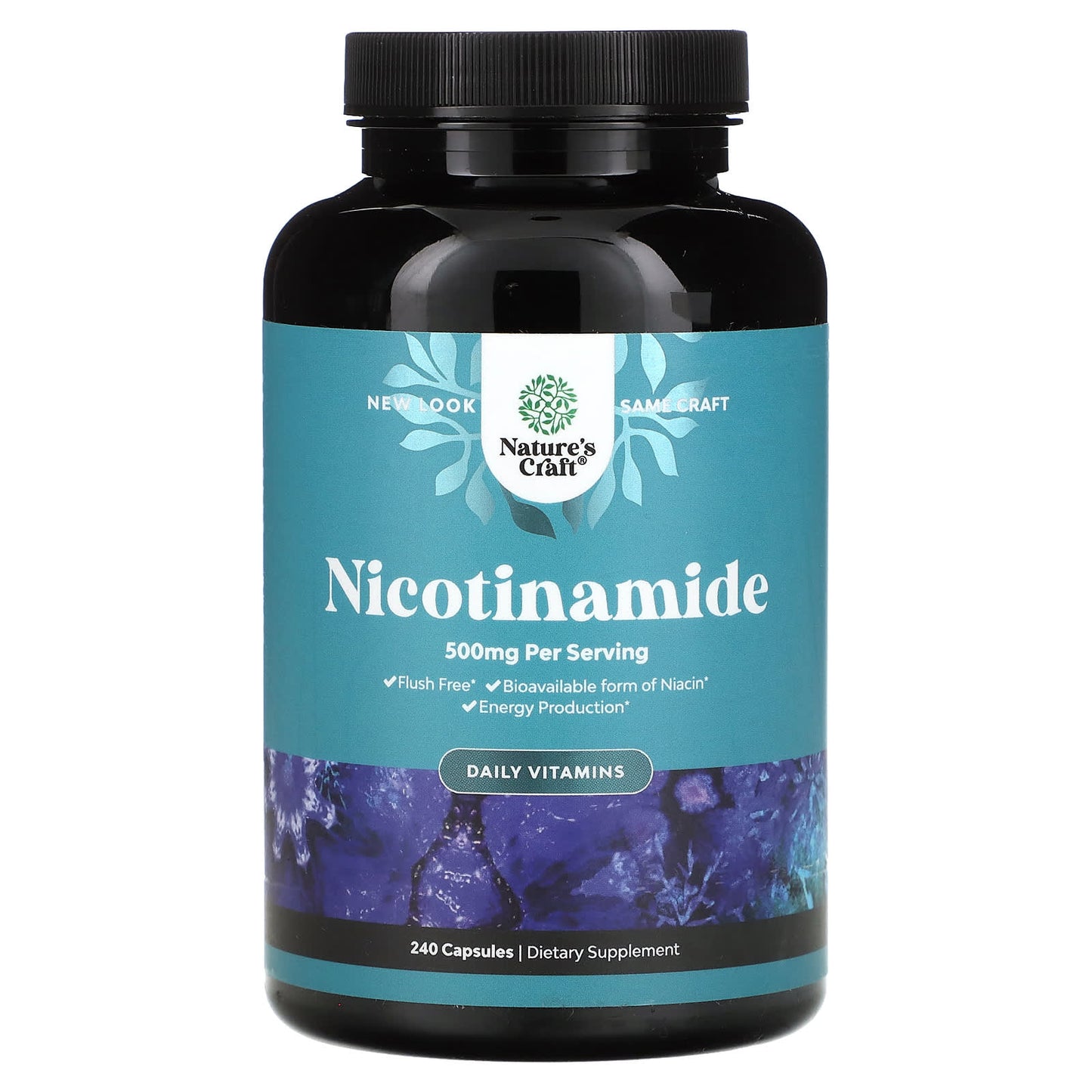 Nature's Craft, Nicotinamide, Daily Vitamins, 500 mg, 240 Capsules - Image 1