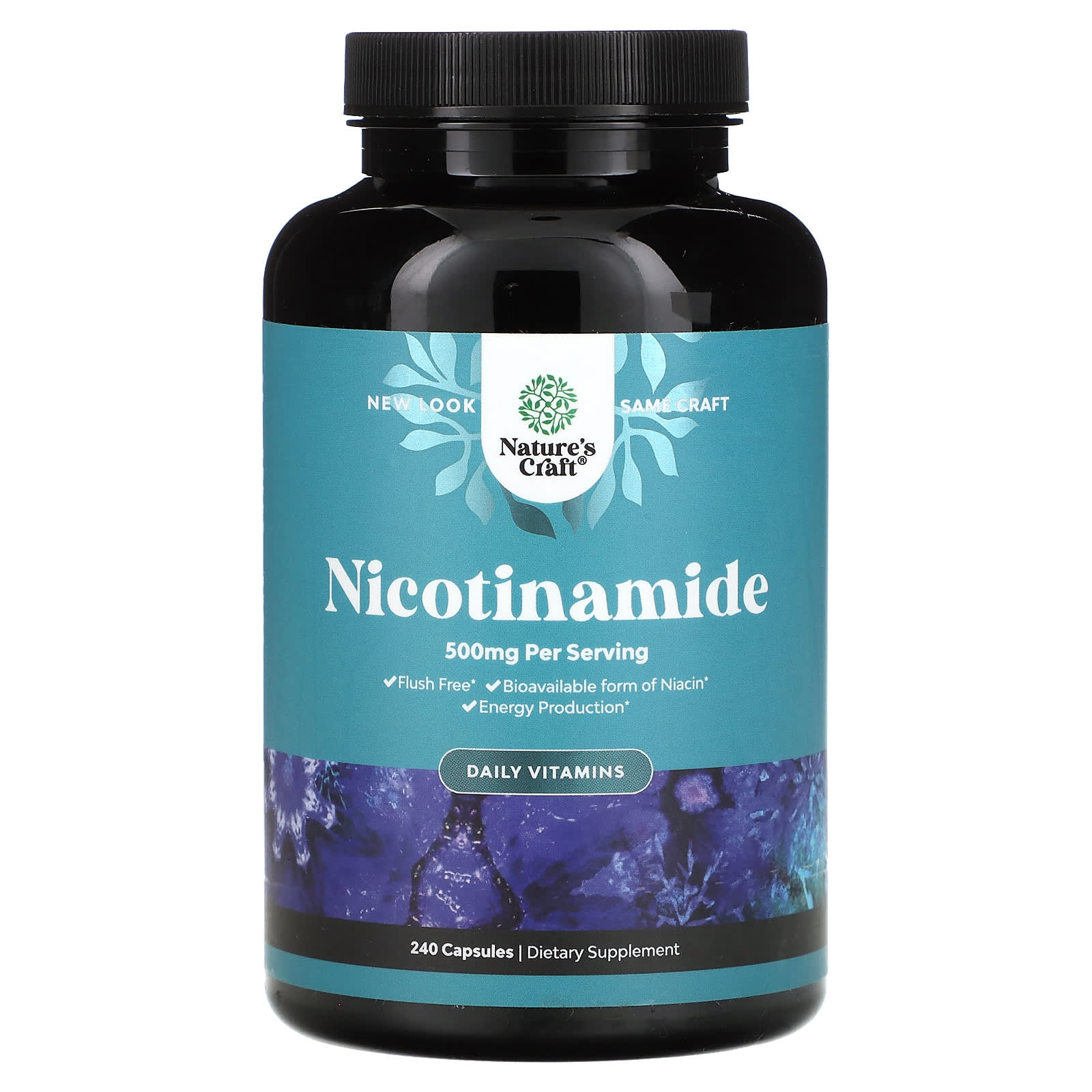 Nature's Craft, Nicotinamide, Daily Vitamins, 500 mg, 240 Capsules - Image 1