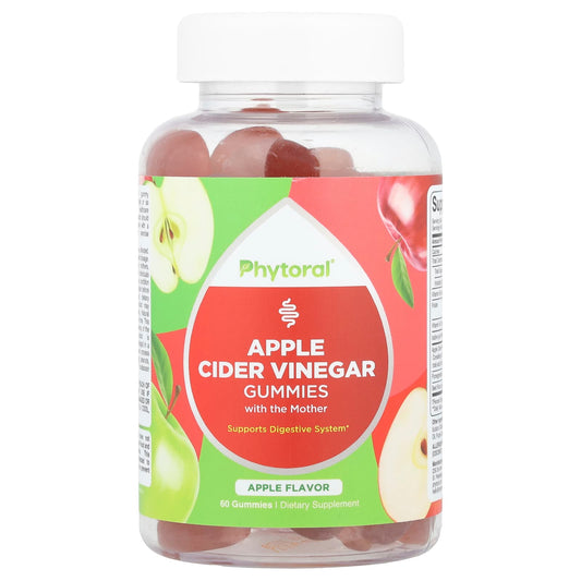 Phytoral, Apple Cider Vinegar Gummies With The Mother, Apple, 60 Gummies - Image 1