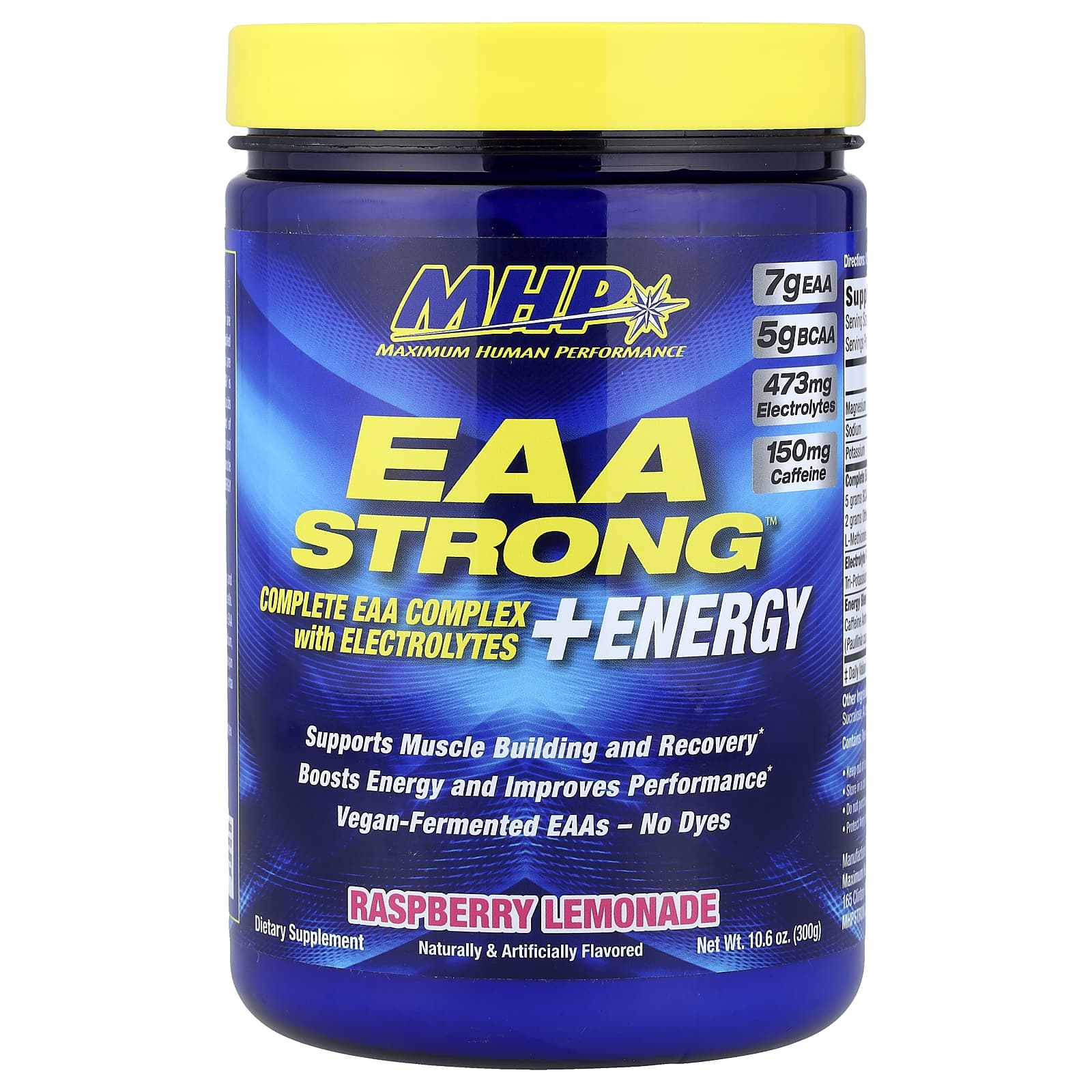 MHP, EAA Strong™ + Energy, Raspberry Lemonade, 10.6 oz (300 g) - Image 1