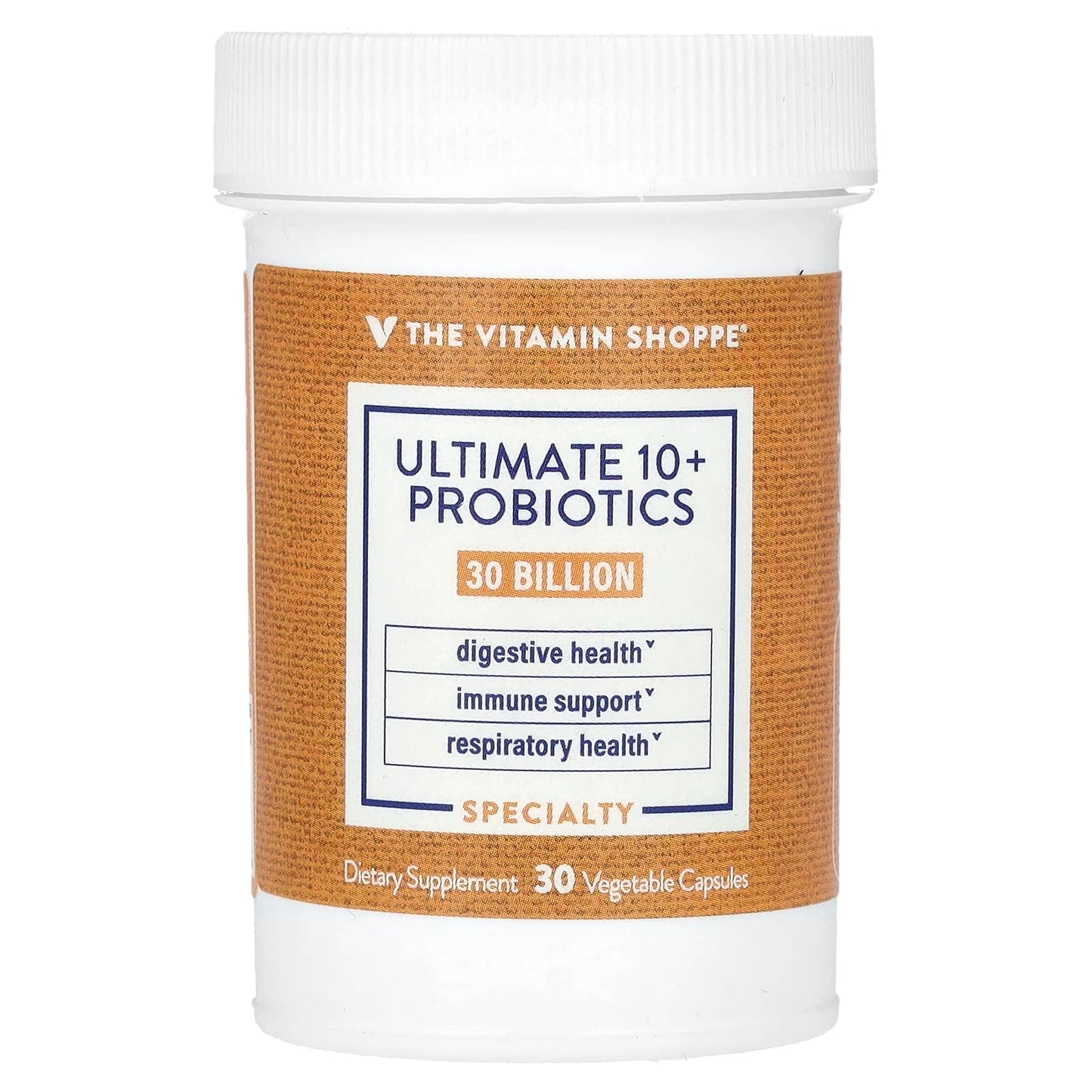The Vitamin Shoppe, Ultimate 10+ Probiotics, 30 Billion CFU, 30 Vegetable Capsules - Image 1
