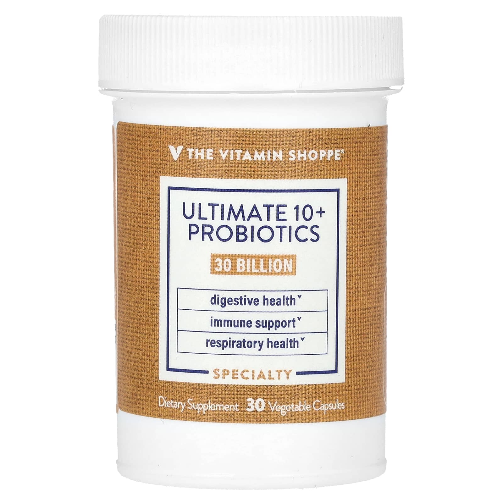The Vitamin Shoppe, Ultimate 10+ Probiotics, 30 Billion CFU, 30 Vegetable Capsules - Image 1