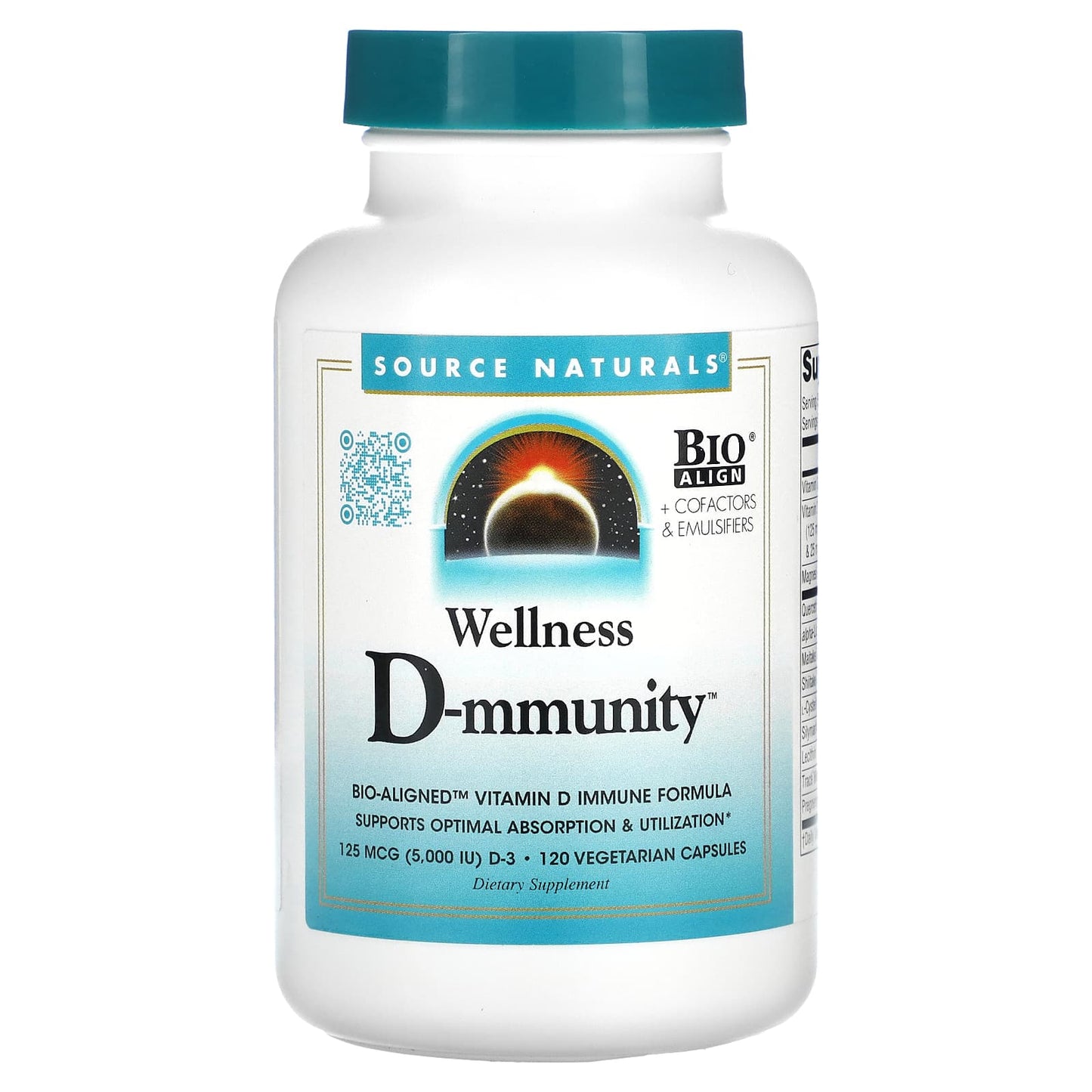 Source Naturals, Wellness D-mmunity™, 5,000 IU, 120 Vegetarian Capsules (2,500 IU per Capsule) - Image 1