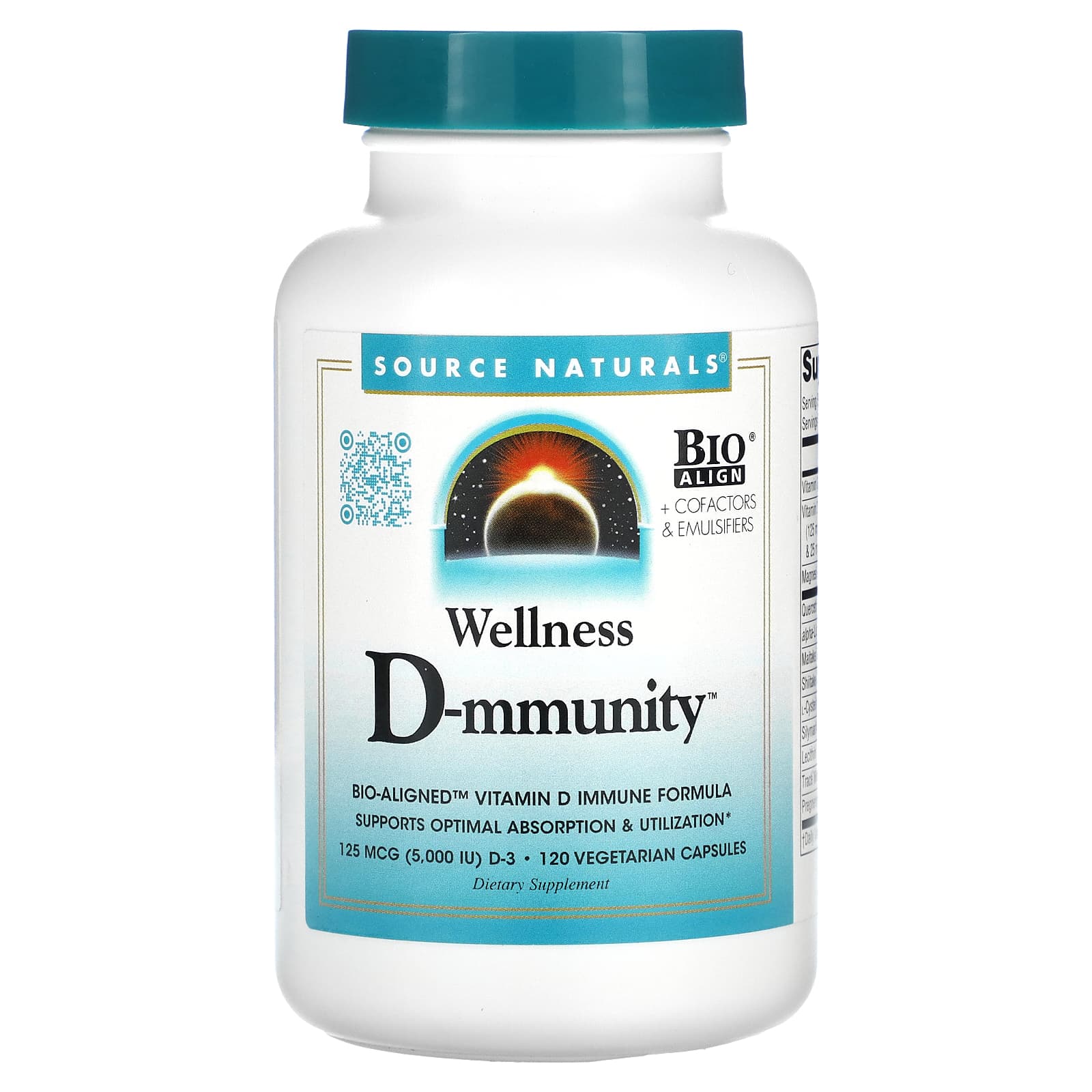 Source Naturals, Wellness D-mmunity™, 5,000 IU, 120 Vegetarian Capsules (2,500 IU per Capsule) - Image 1