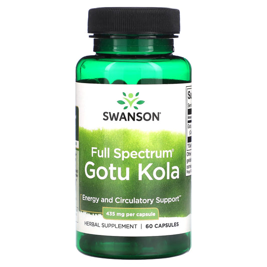 Swanson, Full Spectrum Gotu Kola, 435 mg, 60 Capsules - Image 1