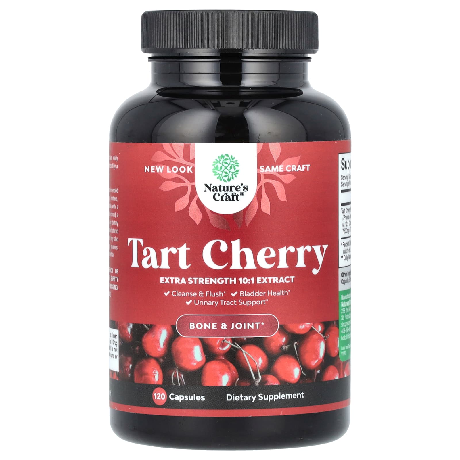 Nature's Craft, Tart Cherry, 120 Capsules (250 mg per Capsule) - Image 1