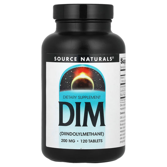 Source Naturals, DIM, 200 mg, 120 Tablets - Image 1