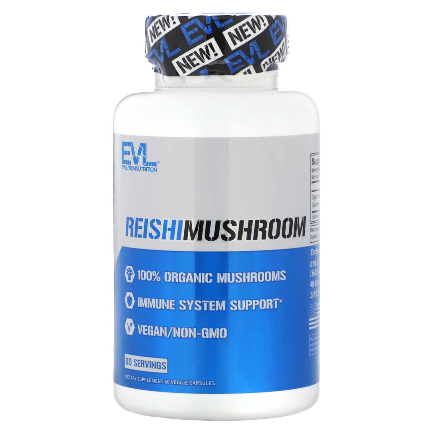 Improve Your Immunity with EVLution Nutrition Reishi Mushroom Capsules, 60 Count - Image 1