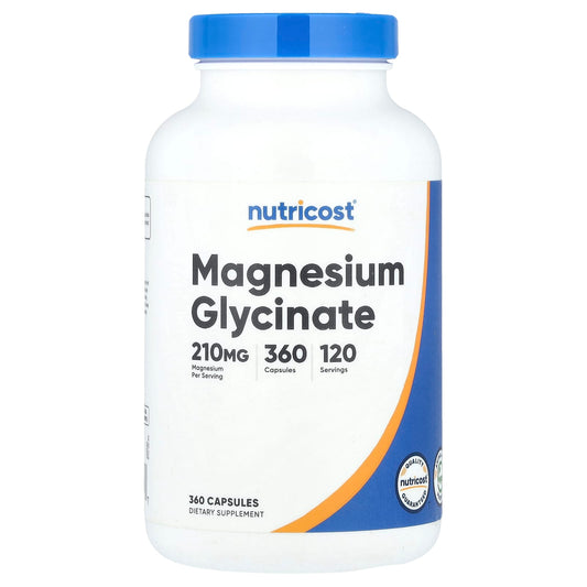 Nutricost, Magnesium Glycinate, 360 Capsules (70 mg per Capsule) - Image 1