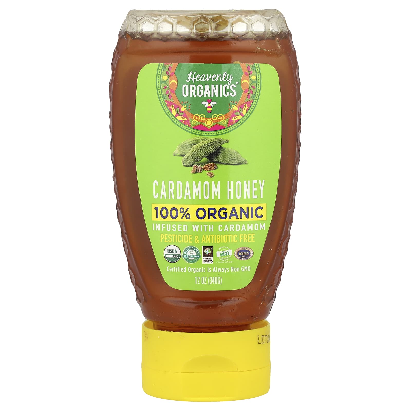 100% Organic Cardamom Honey | USDA Certified | Fair Trade - Image 1