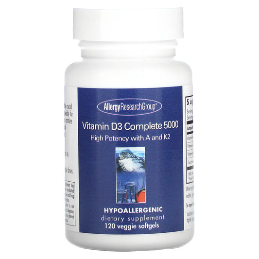 <span>Allergy Research Group Vitamin D3 Complete 5000 Supplement 120 Softgels</span> - Image 1