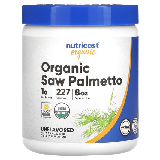 Nutricost, Organic Saw Palmetto, Unflavored, 8 oz (227 g) - Image 1